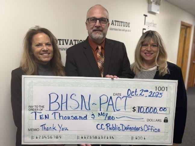 Clinton Co. Public Defender&#39;s Office awards $10K to PACT program Sun Community News - October 7, 2025
